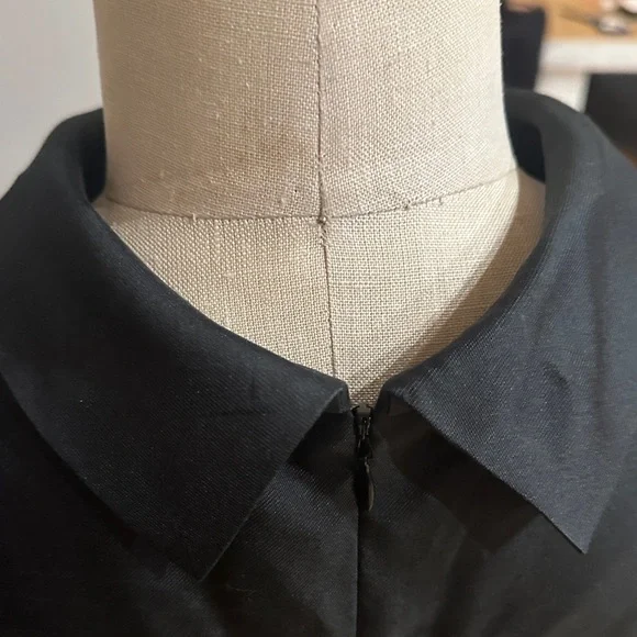 Kate Spade Silk Black Midi Dress with cowl neck and Bow waist detail - Picture 11 of 13